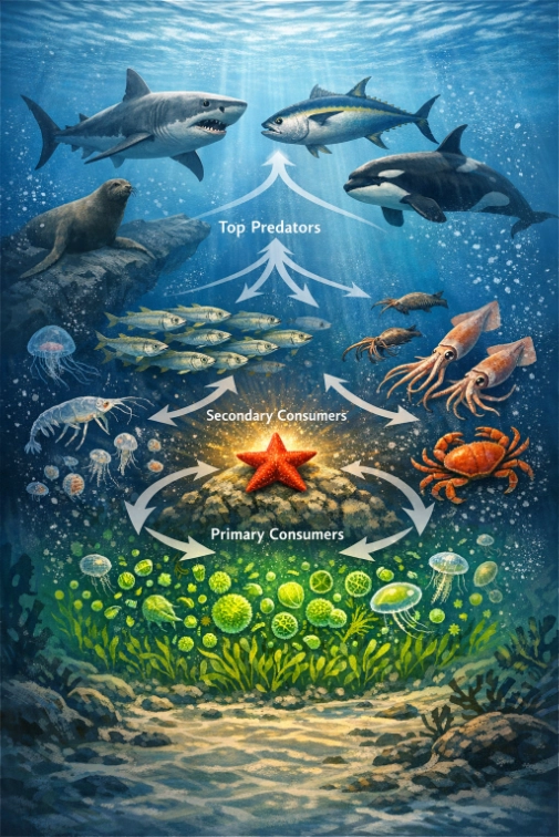 Food webs diagram